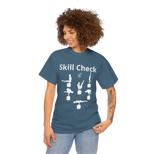 T-Shirt de Callisthénie Bleu Indigo SkillCheck Printify
