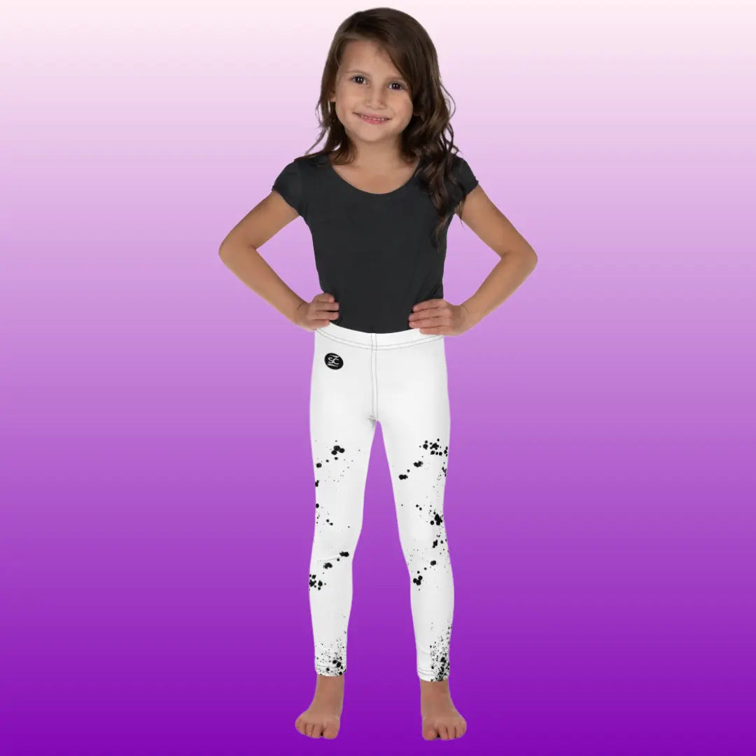 SkillCheck White Kid's Leggings Printful