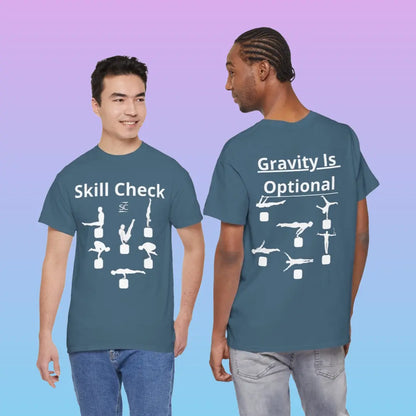 T-Shirt de Callisthénie Bleu Indigo SkillCheck Printify