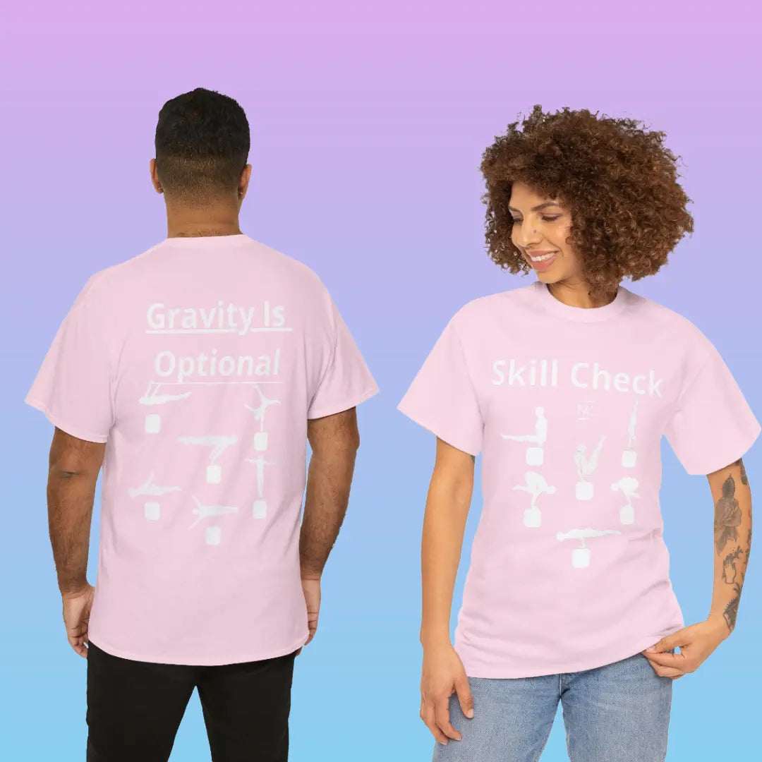 T-Shirt de Callisthénie Rose Clair SkillCheck Printify