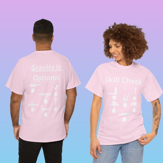 T-Shirt de Callisthénie Rose Clair SkillCheck