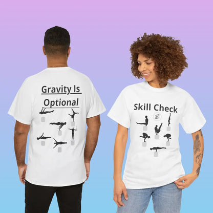 T-Shirt de Callisthénie Blanc SkillCheck Printify