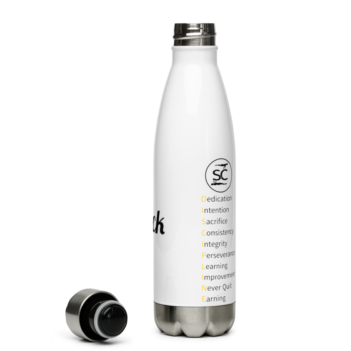 SkillCheck Weiße Stahl-Wasserflasche 50 cL
