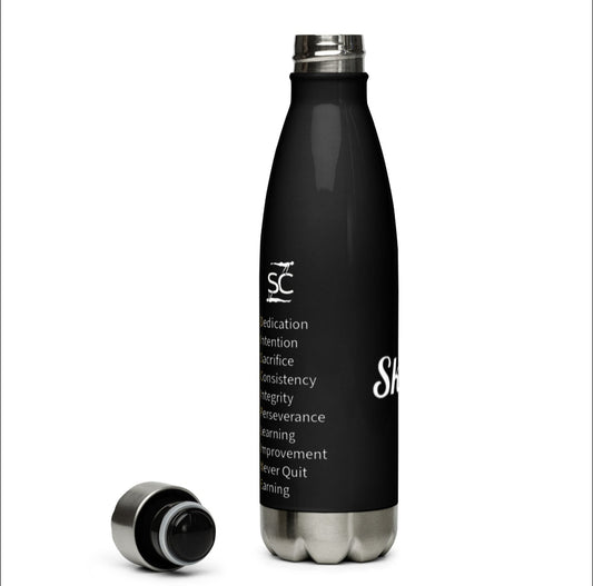 SkillCheck Black steel water bottle 50 cL